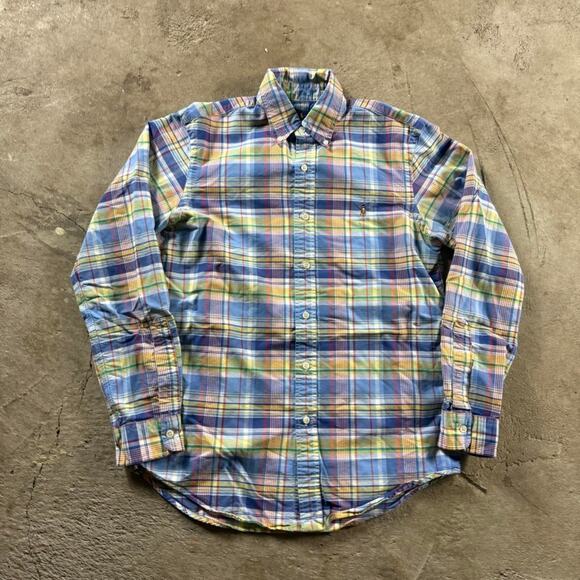 Y2K Multicolored Plaid Ralph Lauren Longsleeve Button Down Shirt - Picture 2 of 8